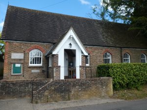 Photo showing the entrance to Highbrook Village Hall